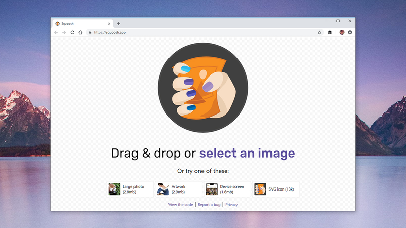 Squoosh works with one image at a time